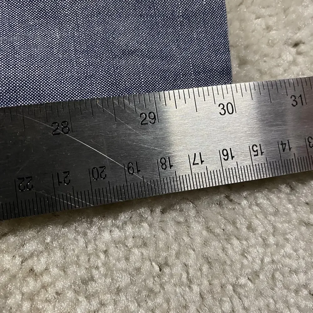 J.Crew Ludlow Pants Mens 34x30* Blue Chambray Baird McNutt Linen Dress Trousers